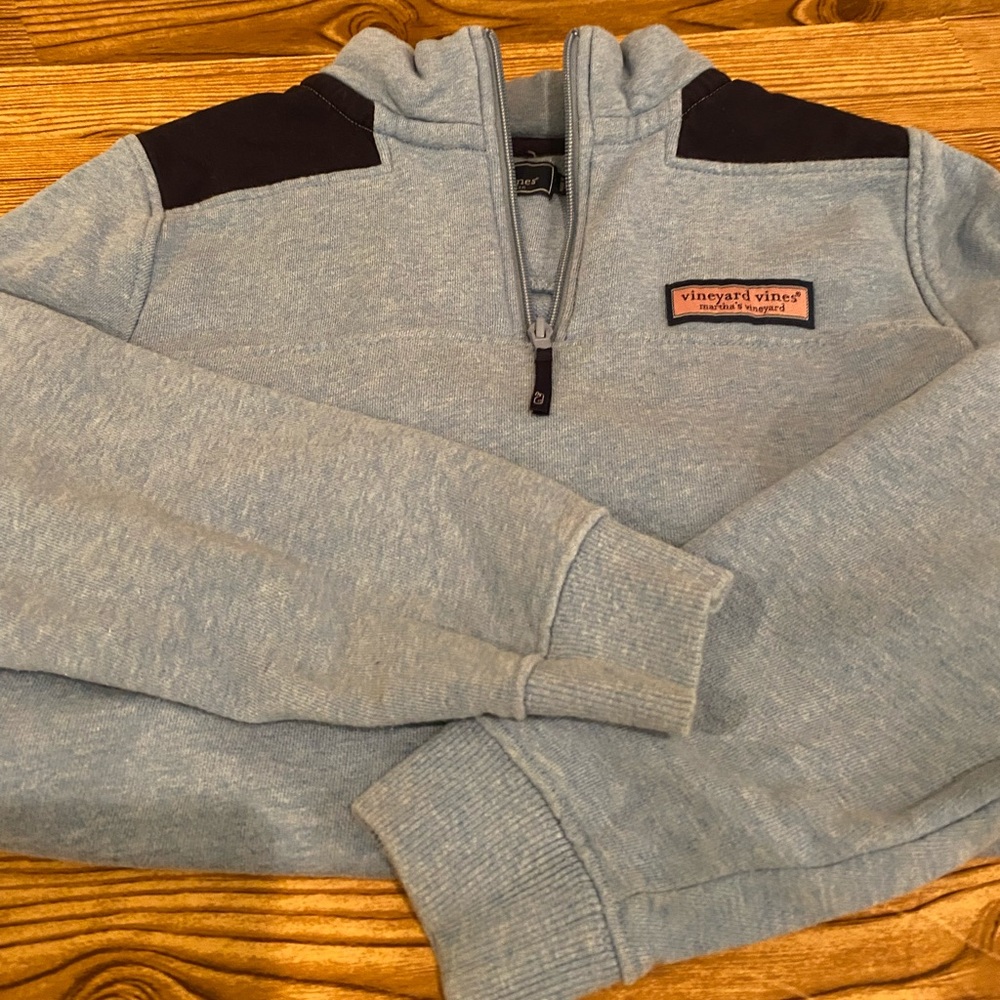 Vineyard Vine Boys Blue 1/4 zip pullover